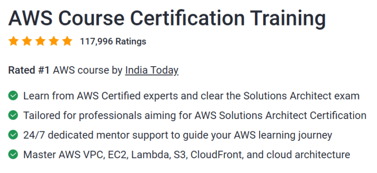 AWS Course Certification Training